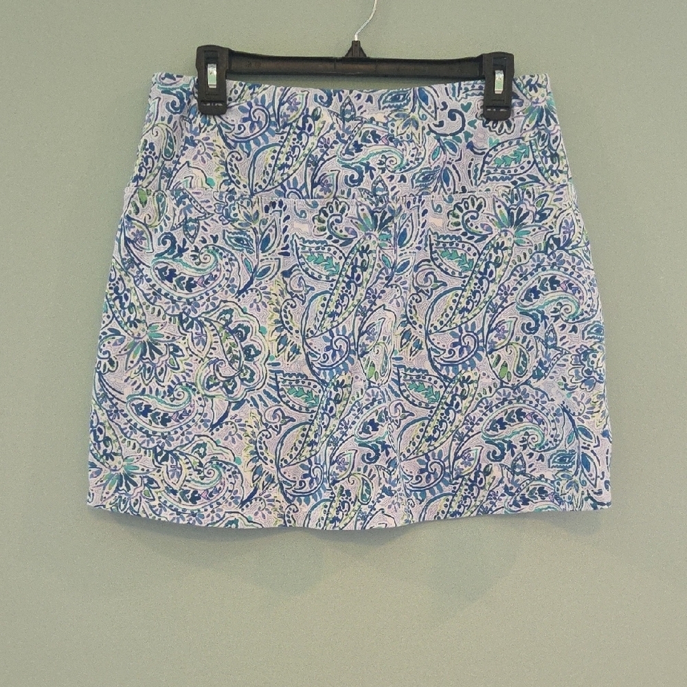 Weekend Routine Blue, Green And White Skort Size Large - Picture 5 of 9